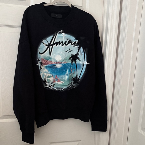 AMIRI Other - AMIRI Black Sweatshirt with Tropical Graphic